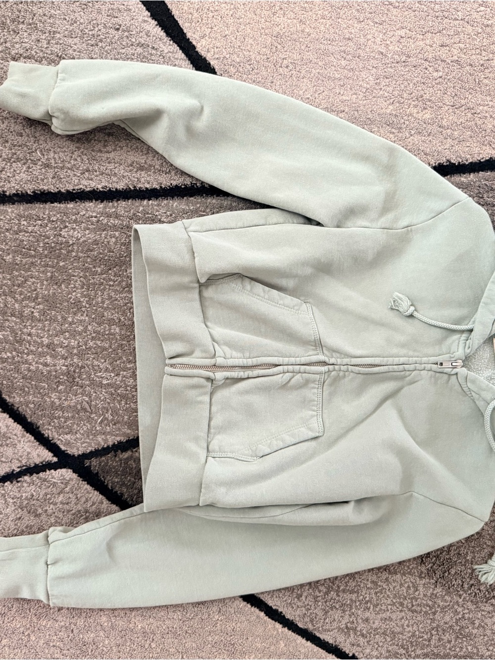 Brandy Melville Light Sage Zip Hoodie